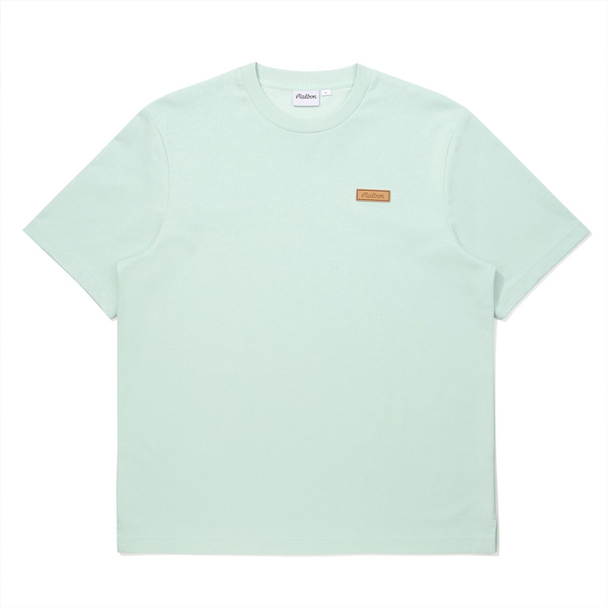 말본 골프(MALBON GOLF) 말본 와펜 유니 라운드 티셔츠 LIGHT MINT