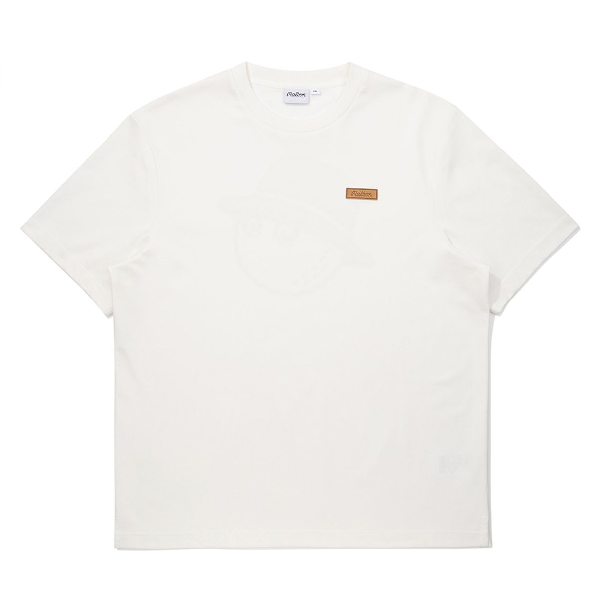 말본 골프(MALBON GOLF) 말본 와펜 유니 라운드 티셔츠 WHITE
