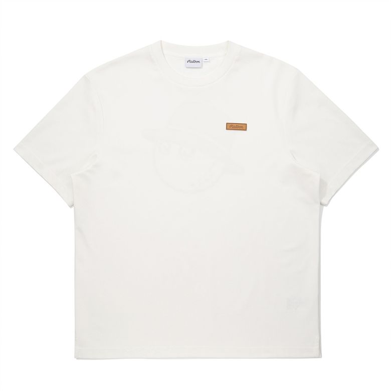 말본 와펜 유니 라운드 티셔츠 WHITE
