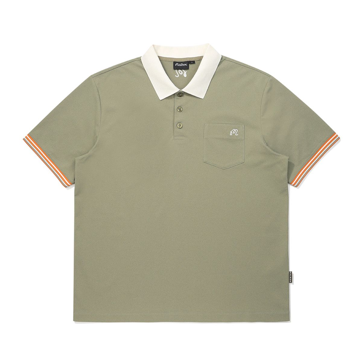 말본 골프(MALBON GOLF) 배색 포인트 폴로 티셔츠 KHAKI (MAN)