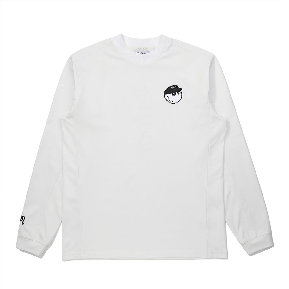 말본 골프(MALBON GOLF) 하이브리드 모크넥 긴팔 티셔츠 OFF WHITE (MAN)