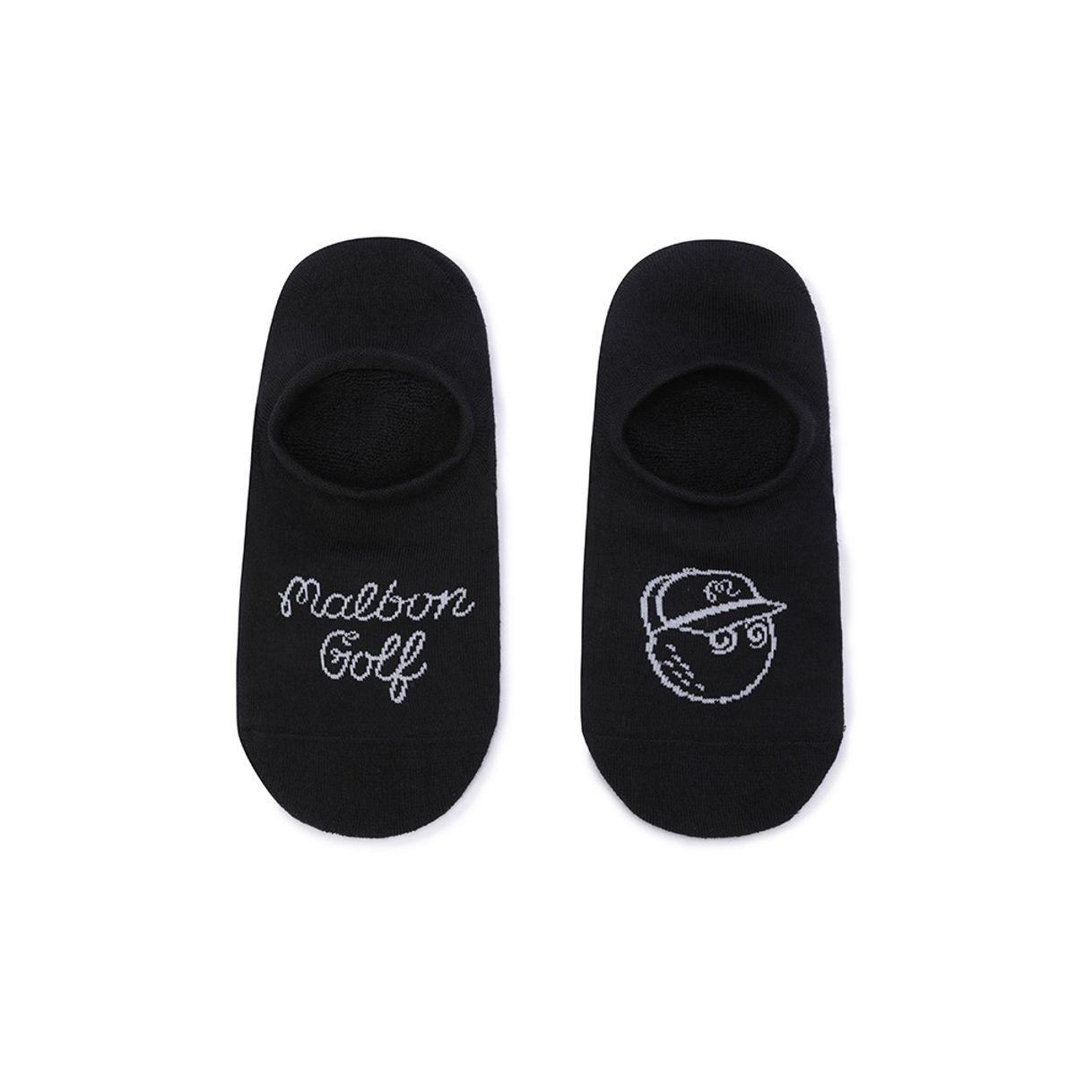 말본 골프(MALBON GOLF) 말본 로고 자카드 페이크 삭스 BLACK