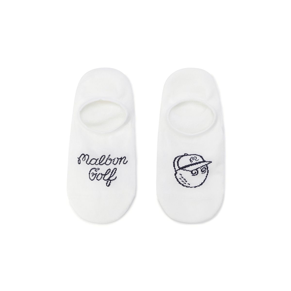 말본 골프(MALBON GOLF) 말본 로고 자카드 페이크 삭스 OFF WHITE