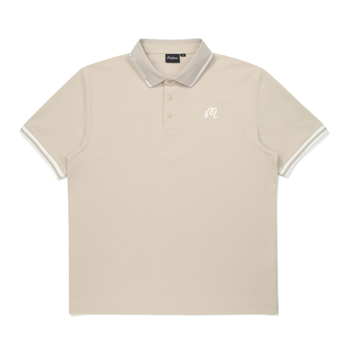 말본 골프(MALBON GOLF) 등판 버킷 립에리 폴로 티셔츠 BEIGE (MAN)
