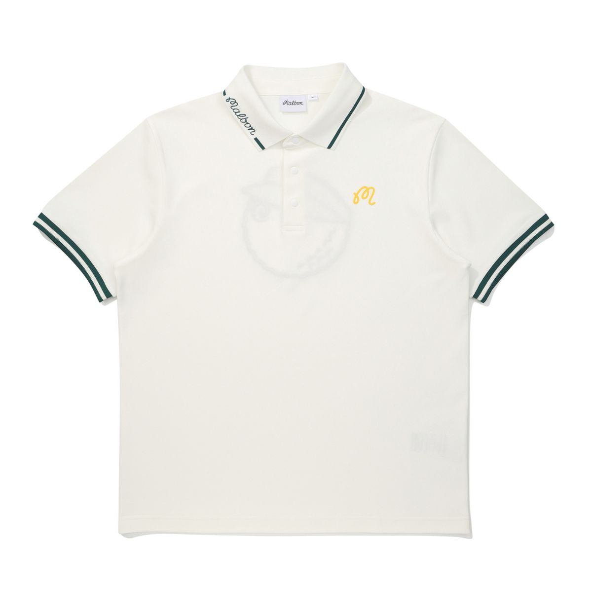 말본 골프(MALBON GOLF) 등판 버킷 립에리 폴로 티셔츠 OFF WHITE (MAN)