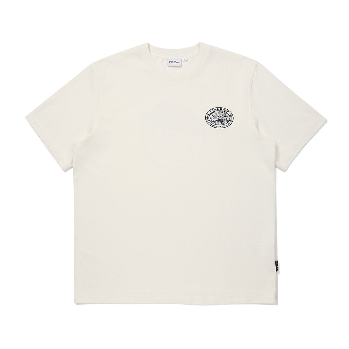 말본 골프(MALBON GOLF) 앤틸리스 피그먼트 라운드 티셔츠 CREAM