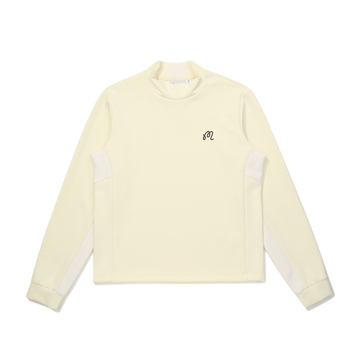 말본 골프(MALBON GOLF) 여성 세미 오버 모크넥 티셔츠 YELLOW (WOMAN)