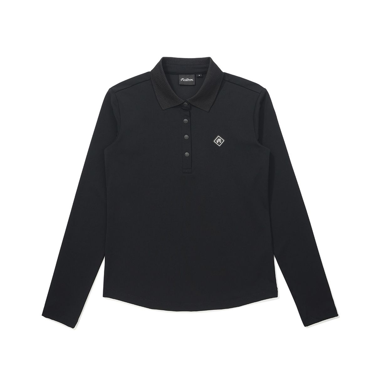 말본 골프(MALBON GOLF) 베이직 카라 컴포트 티셔츠 BLACK (WOMAN)