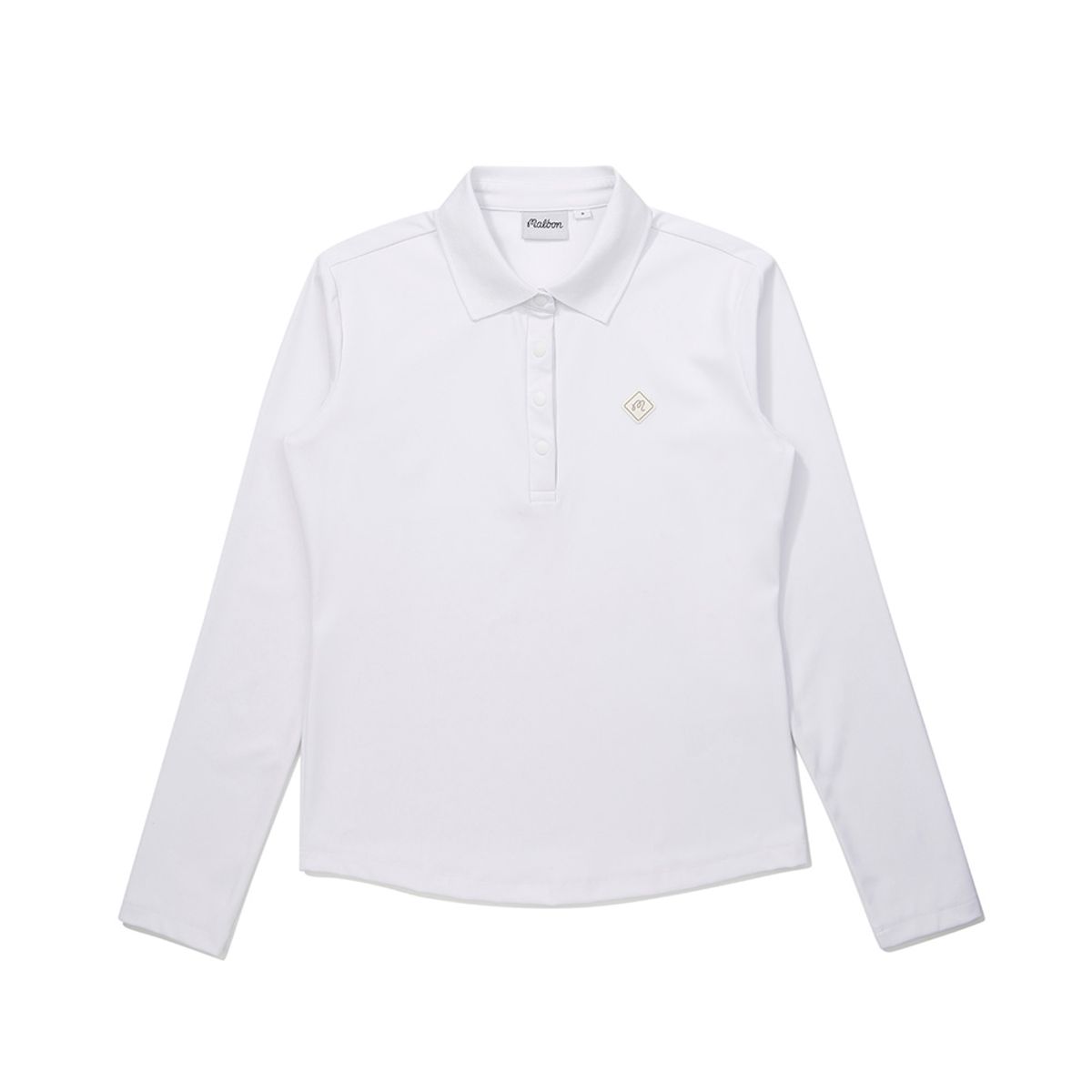 말본 골프(MALBON GOLF) 베이직 카라 컴포트 티셔츠 WHITE (WOMAN)