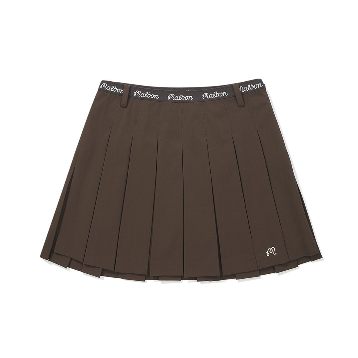 말본 골프(MALBON GOLF) 이중 플리츠 스커트 BROWN (WOMAN)