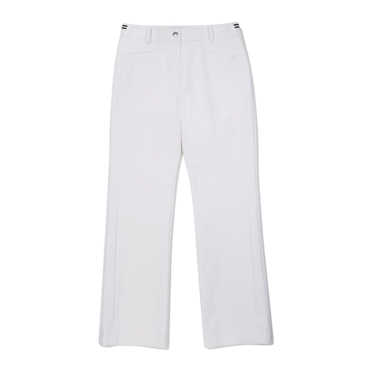 말본 골프(MALBON GOLF) 여성 세미 부츠컷 골프 팬츠 WHITE (WOMAN)