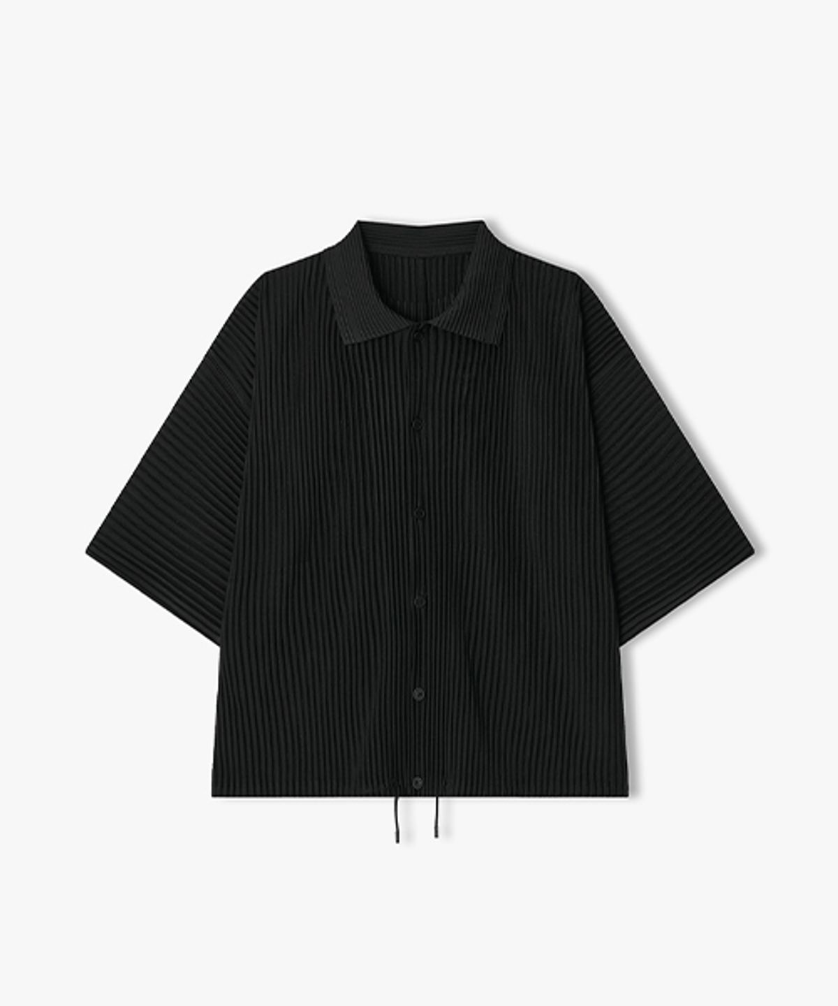 리버클래시(LIBERCLASSY) [26SS] LMM32751 블랙 플리츠 하프 셔켓