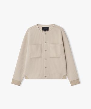 [26SS] LMS41704 베이지 니트 텍스쳐 라운드넥 가디건