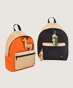 행운 세트 클래식 백팩 + 행운 키링 (붉은 말, 해마)