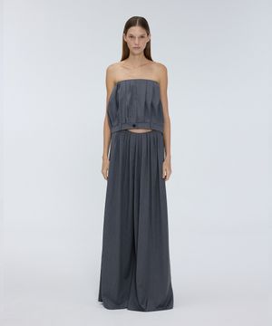 Wide pleated pants