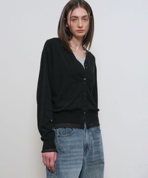 릴렉스드 프릴 가디건 [BLACK] / GF1LKC520