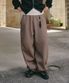 커브드 라인 오버 스웨트 팬츠 [빈티지 브라운]