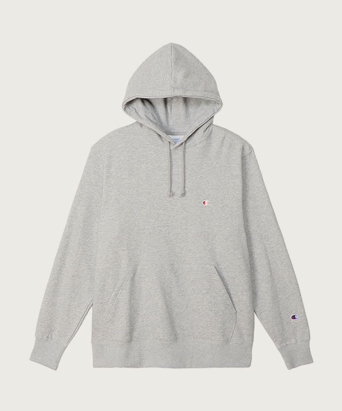 챔피온(CHAMPION) 베이직 C로고 레귤러핏 후드 티셔츠 Oxford Grey