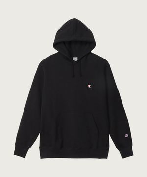 베이직 C로고 레귤러핏 후드 티셔츠 Black