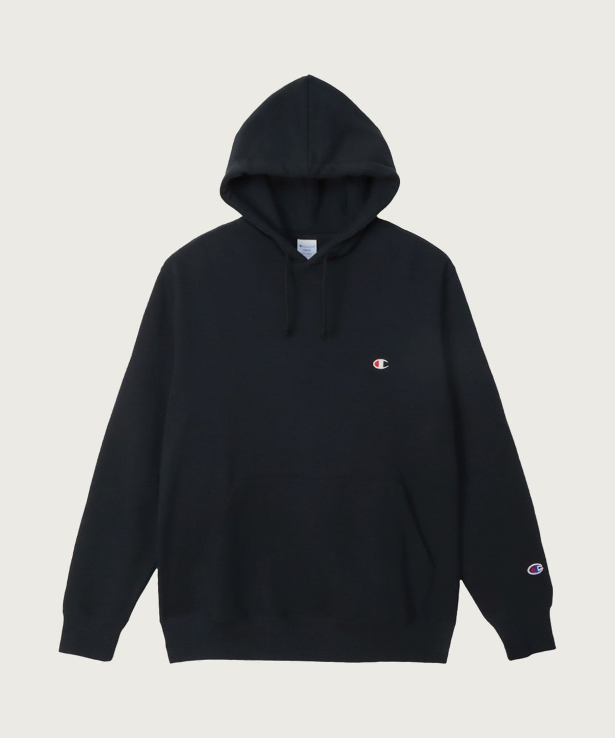 챔피온(CHAMPION) 베이직 C로고 레귤러핏 후드 티셔츠 Navy