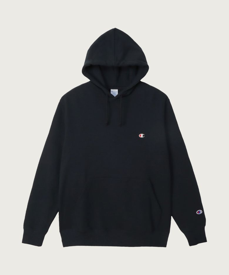 베이직 C로고 레귤러핏 후드 티셔츠 Navy