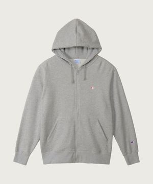 베이직 C로고 레귤러핏 후드 집업 Oxford Grey