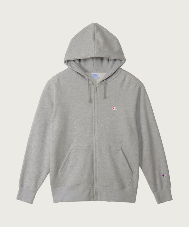 베이직 C로고 레귤러핏 후드 집업 Oxford Grey