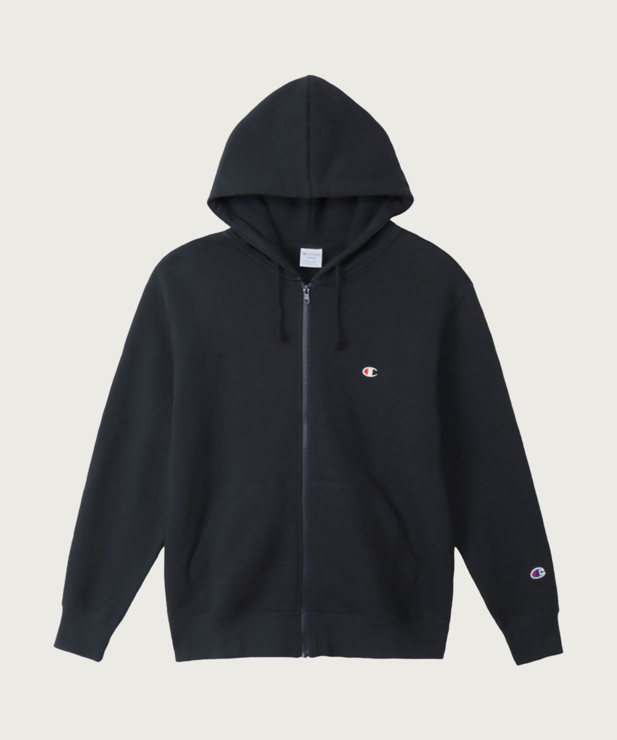 챔피온(CHAMPION) 베이직 C로고 레귤러핏 후드 집업 Navy