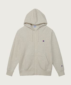 베이직 C로고 레귤러핏 후드 집업 Oatmeal