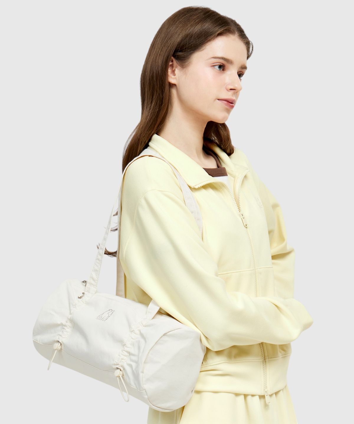노르디스크(NORDISK) [소풍] 드로우스트링 라운드 숄더백_Pastel Yellow