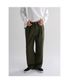 코튼 와이드핏 하프밴딩 팬츠  카키