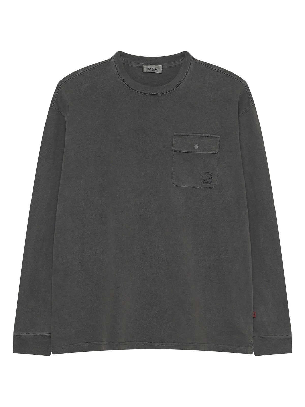 노르디스크(NORDISK) 피그먼트 포켓 긴팔 티셔츠 - M_Cool Grey
