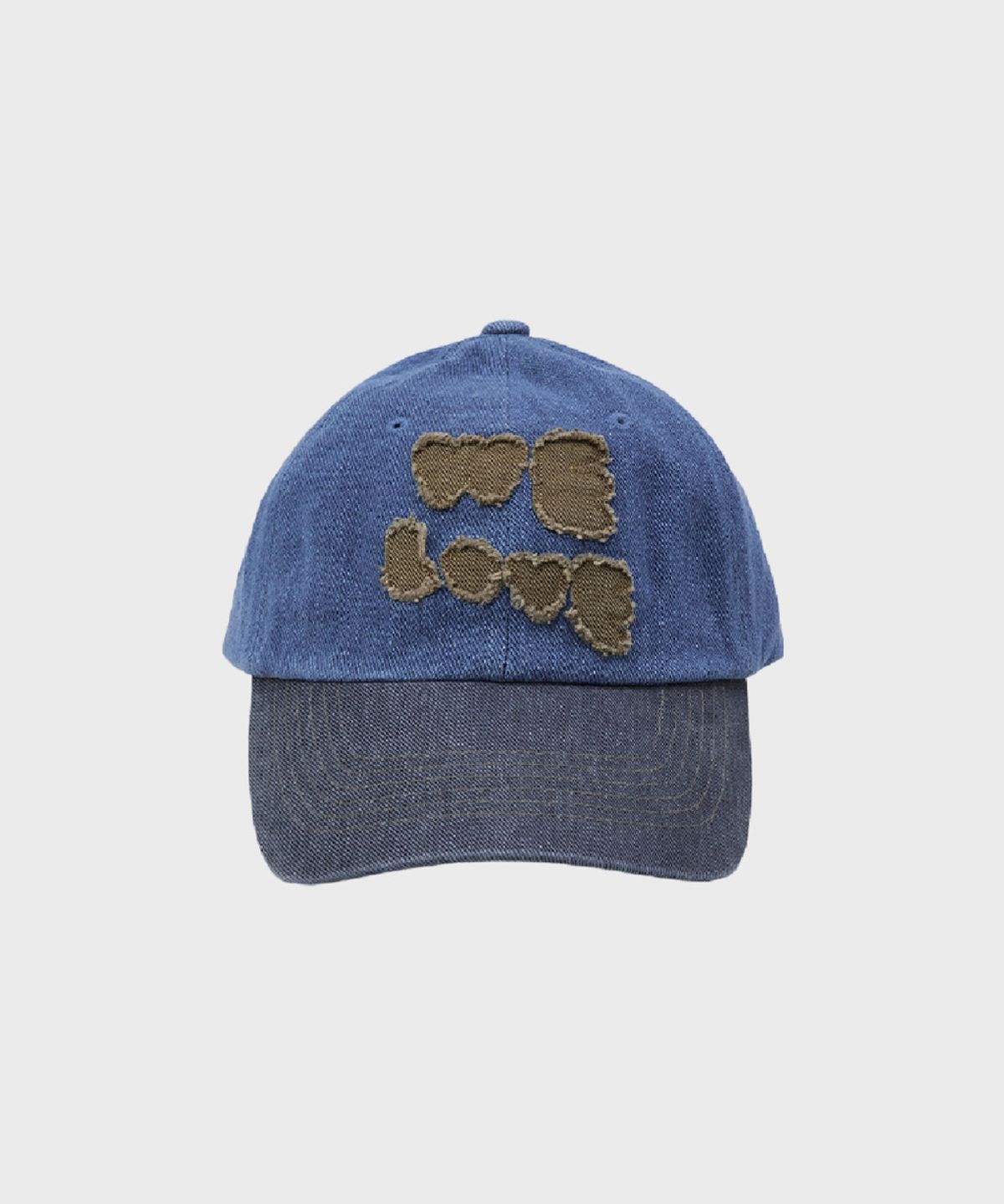 오울(OOOWL) CAP APPLIQUE WE LOVE BLUE DENIM