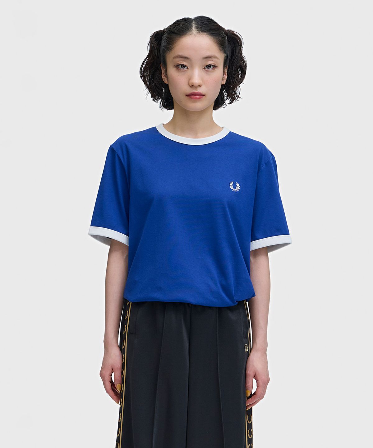 프레드페리(FRED PERRY) [Sport] 링어 티셔츠 - 소호이클립스/스노우화이트 AFPM2613519-99A
