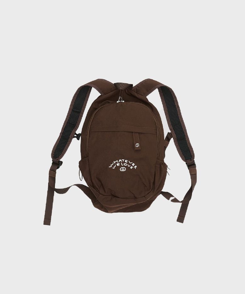 NYLON BACKPACK WE LOVE BROWN