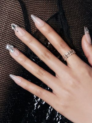 리유저블 글램 네일팁 스플래쉬(라운드 스틸레토)