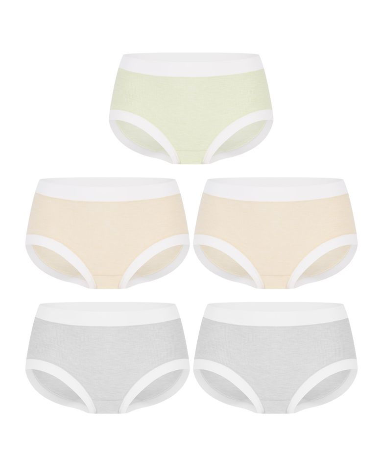 [5PACK] 에센셜 멜란지 소프티 팬티