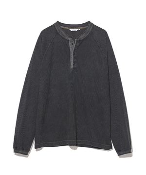 와플 헨리 롱 슬리브 차콜