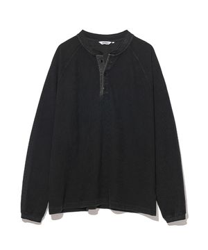 와플 헨리 롱 슬리브 블랙