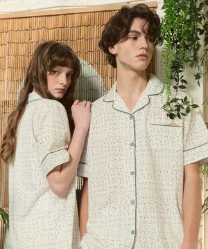 [2pack] (uni) 아조레 반팔 카라 잠옷 세트