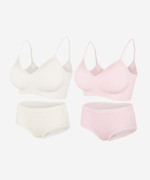 [2PACK] 2cm 얇은끈 라이트핏 브라+팬티 set