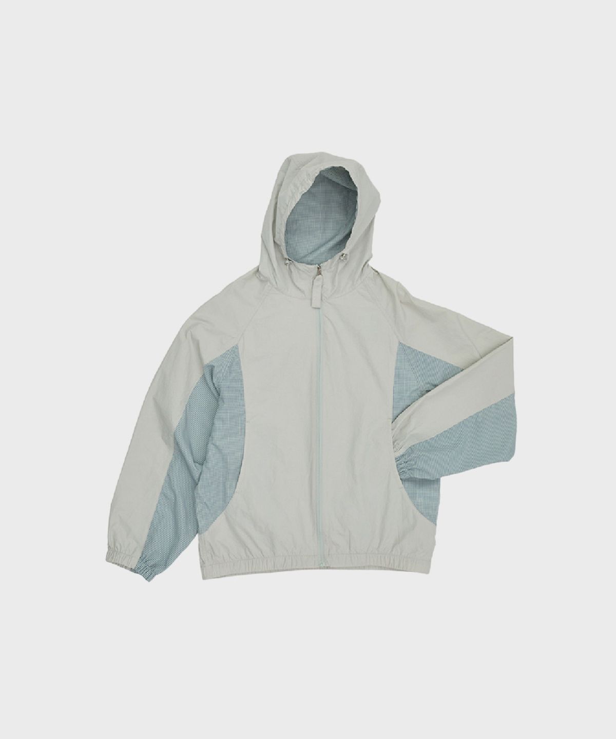 오울(OOOWL) NYLON HOOD WINDBREAKER MINT GREY