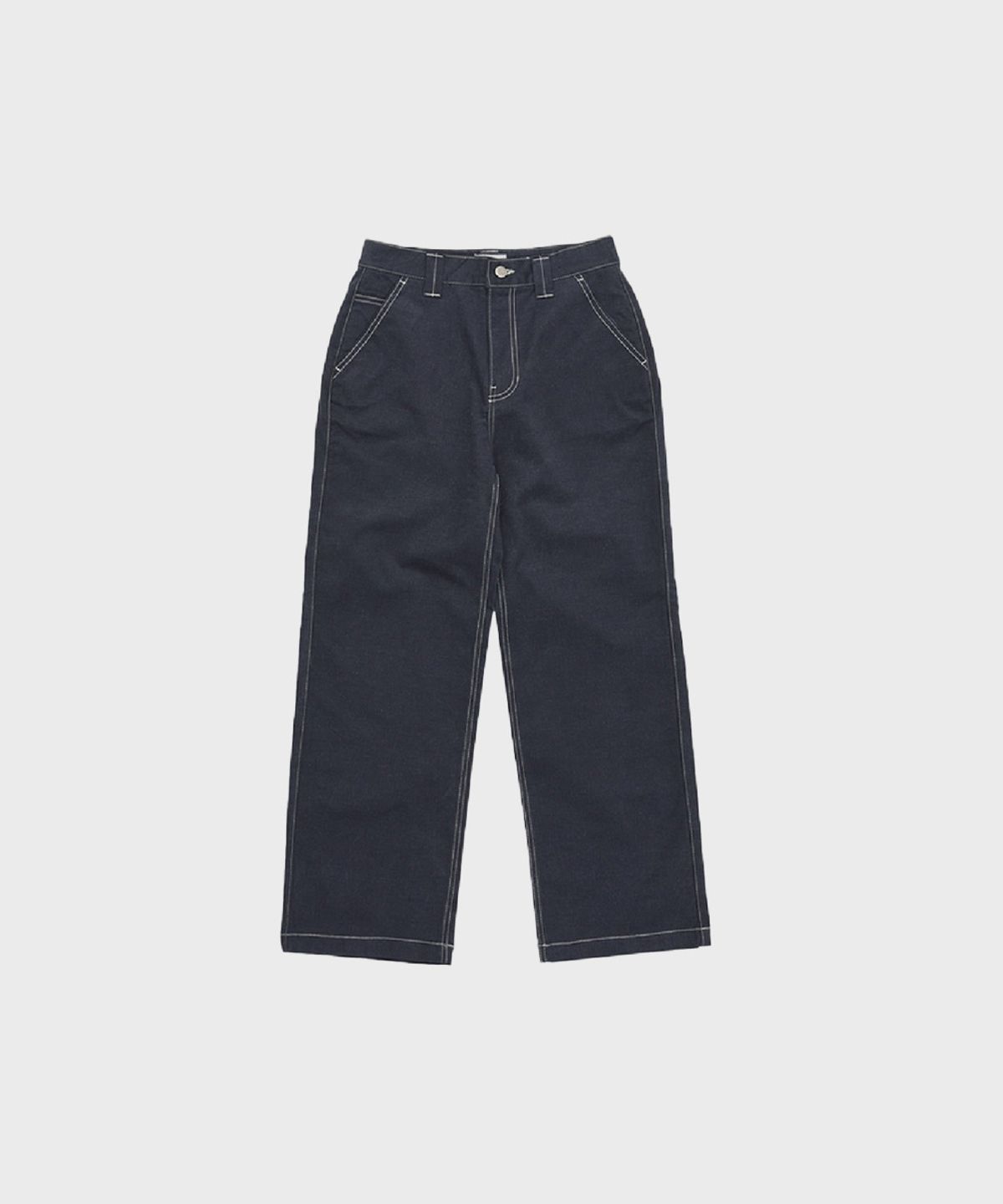 오울(OOOWL) STITCH TWILL PANTS LOVE NAVY