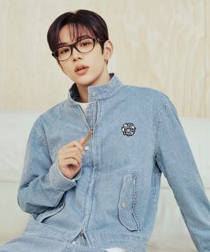 [라이즈PICK] 스트라이프 데님 헤링턴 자켓 라이트 블루