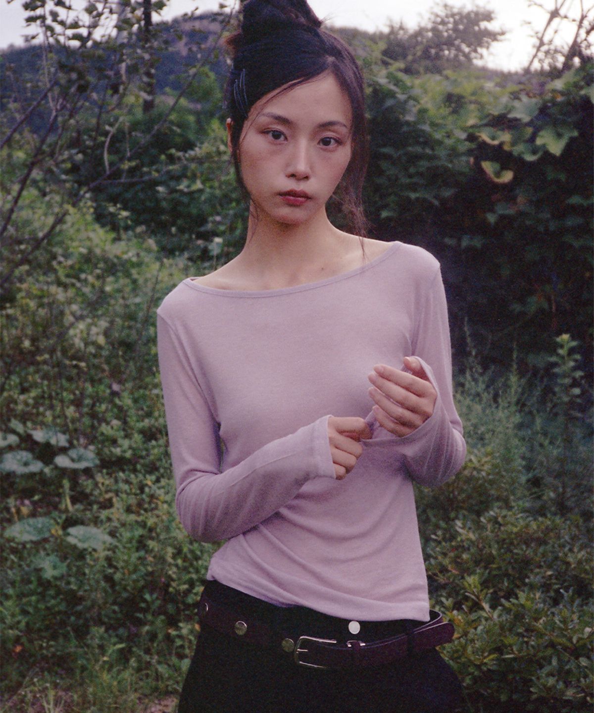 온스카(ONSKA) SOFT BOATNECK T (DUSTY PINK)