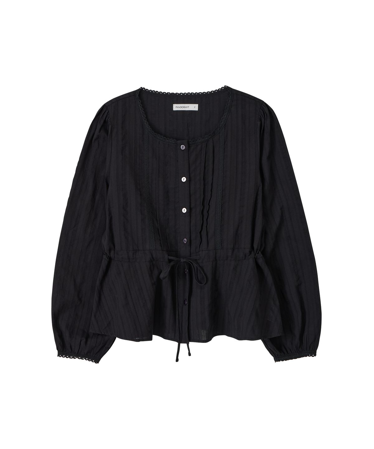 판도라핏(PANDORAFIT) Lace String Blouse (black)
