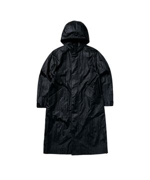 사이드 지퍼 워터 프루프 코트_블랙