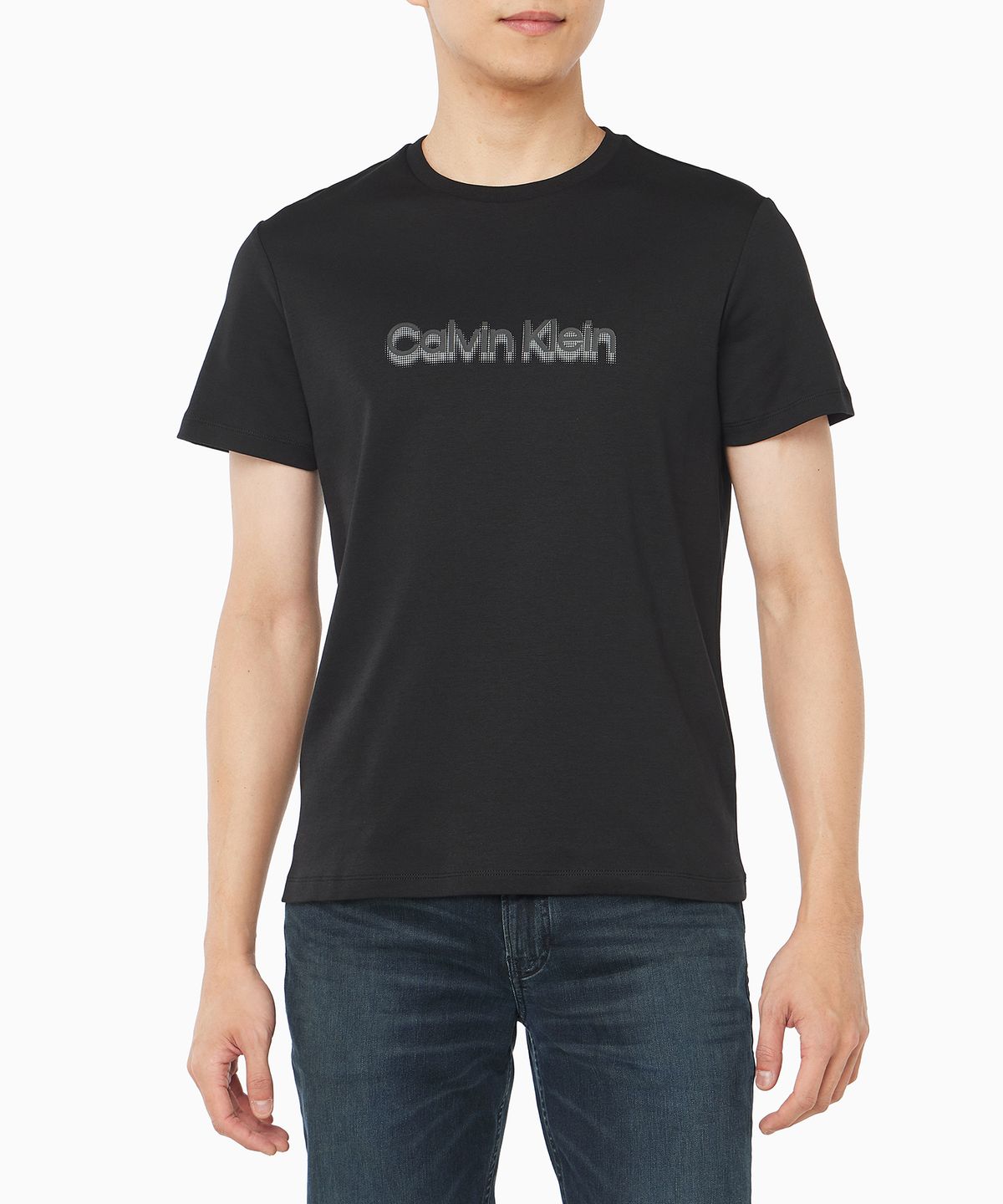캘빈클라인 진(CALVIN KLEIN JEANS) 슬림핏 캘빈클라인 로고 반팔 티셔츠 4RF286G UB1