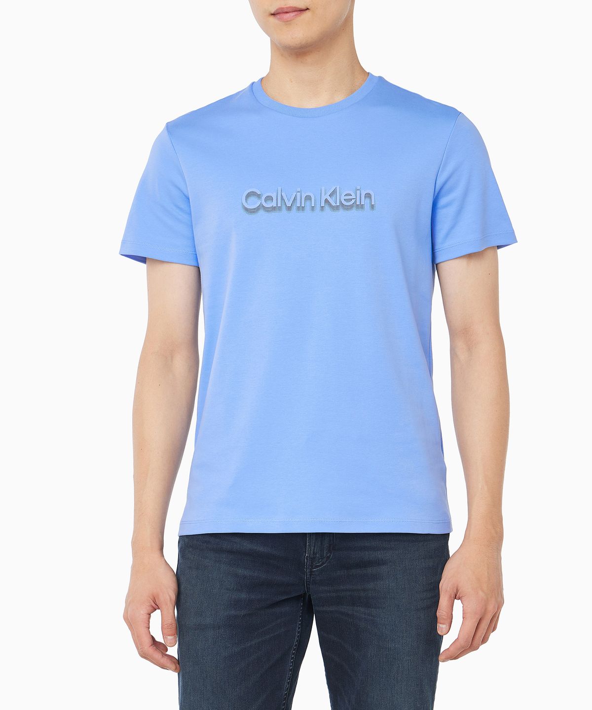 캘빈클라인 진(CALVIN KLEIN JEANS) 슬림핏 캘빈클라인 로고 반팔 티셔츠 4RF286G C32