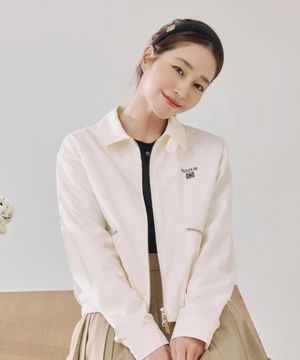 [이민정PICK] (W) 마론 칼라 블루종 자켓 크림